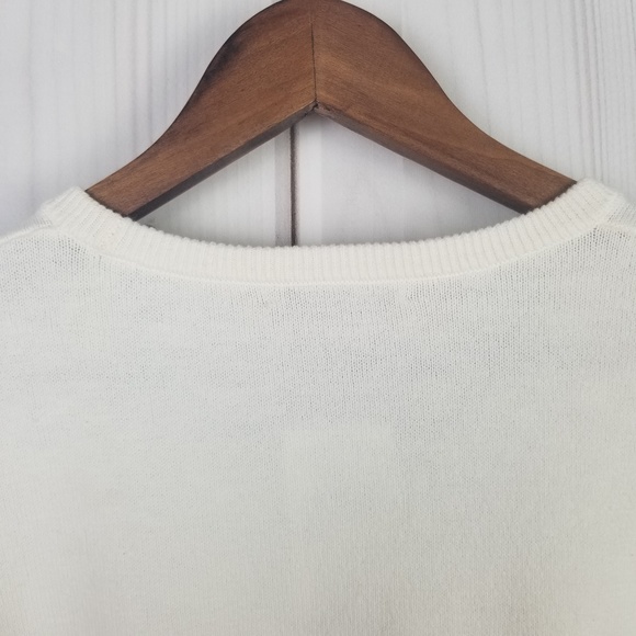 NWT Madewell Ruffle Sleeve Sweater Tee Ivory - Picture 6 of 7